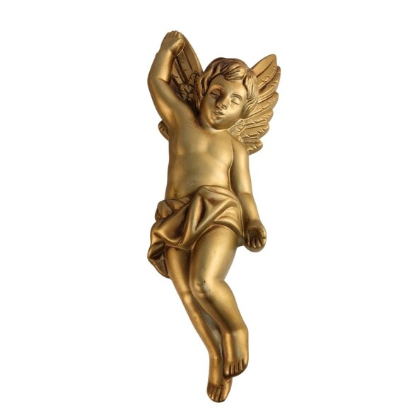 Vintage 1968 Miller Studio Cherub Angel Wall Hanging Set of 3 Chalkware - Picture 4 of 13